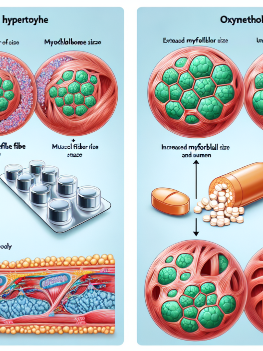Muscle fiber hypertrophy with oxymetholone compresse