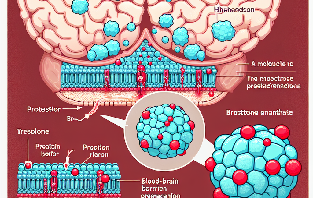 Blood-brain barrier penetration of trestolone enantato