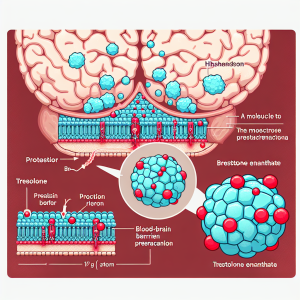 Blood-brain barrier penetration of trestolone enantato