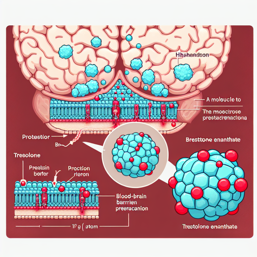 Blood-brain barrier penetration of trestolone enantato