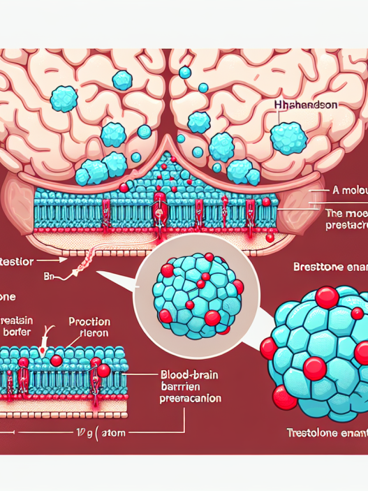 Blood-brain barrier penetration of trestolone enantato