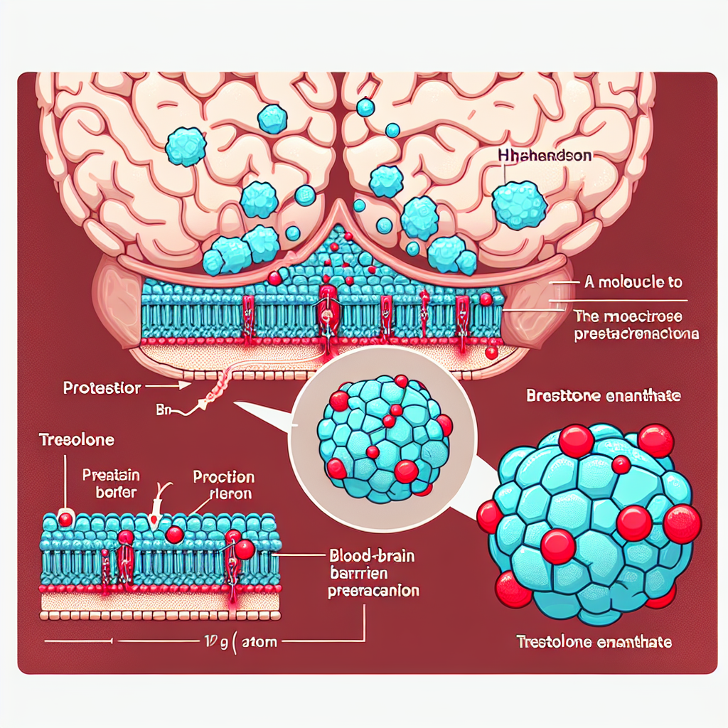 Blood-brain barrier penetration of trestolone enantato